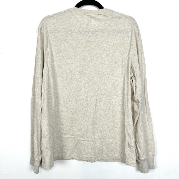 J.Crew Broken-In Knit Goods Henley Long Sleeve Shirt Heather Tan Men's Large - Picture 4 of 4